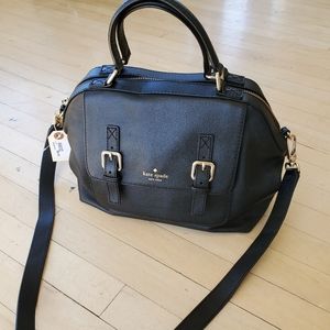 Kate Spade black leather handbag crossbody purse